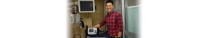 Dr Darren Lin with Zoll Monitor Defib