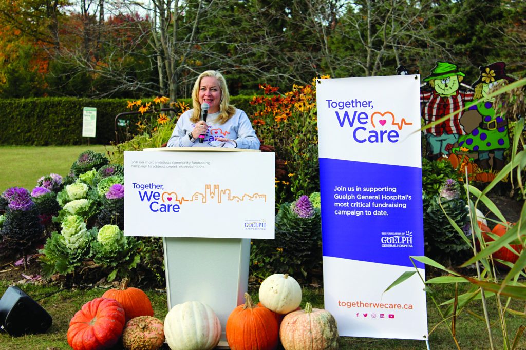 Linda speaking at Together, We Care event