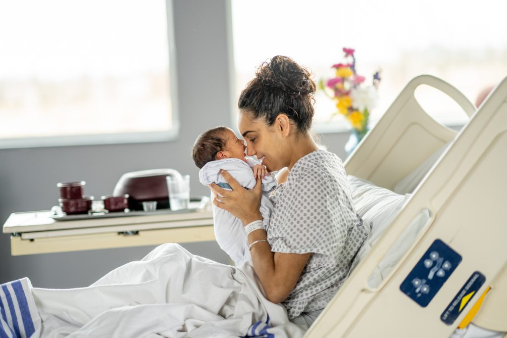 Mother with baby